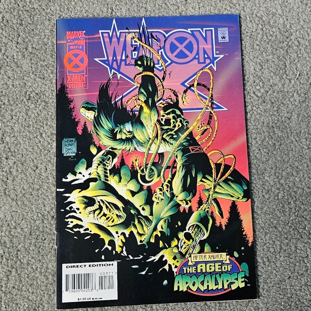 "Weapon X Marvel Comic X-Men Deluxe" 1995